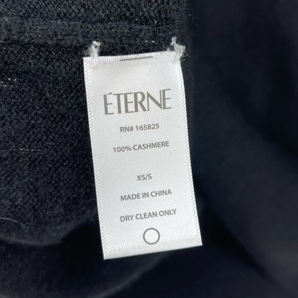 ÉTERNE | NWT Clive Relaxed Cashmere V-Neck Sweater in Black XS/S - Picture 12 of 12